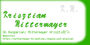 krisztian mittermayer business card